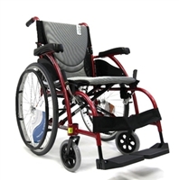 27 lbs Ultralightweight Wheelchair K0004 -18x17 Red frame
