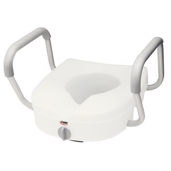 Carex 556427 Raised Toilet Seat with Handles