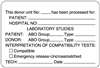 United Ad Label ULBB310 Blood Compatibility Label, 3" x 2"