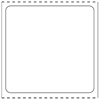 United Ad Label ULBDTF4401 Direct Thermal Film Printer Label w/DIN cutout, 1" core, 4" x 4"