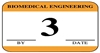 United Ad Label ULBE2003 Biomedical Engineering Inspection Label, Orange - 1-1/4" x 1"