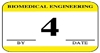 United Ad Label ULBE2004 Biomedical Engineering Inspection Label, 1-1/4" x 1"