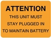United Ad Label ULBE307 Battery & Lamp Maintenance Label, 2-3/8" x 1-3/4"