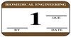 United Ad Label ULBE4001 Biomedical Engineering Inspection Label, Brown - 1-1/4" x 1"
