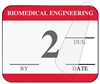 United Ad Label ULBE4002L Biomedical Engineering Inspection Label, Red - 1-1/4" x 1"