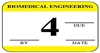 United Ad Label ULBE4004 Biomedical Engineering Inspection Label, Yellow - 1-1/4" x 1"
