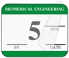 United Ad Label ULBE4005L Biomedical Engineering Inspection Label, Green - 1-1/4" x 1"