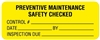 United Ad Label ULBE709 Equipment Repair and Maintenance Label, 2-1/4" x 7/8"