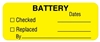 United Ad Label ULBE757 Battery & Lamp Maintenance Label, 2-1/4" x 7/8"