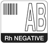 United Ad Label ULBX234 Codabar ABO Group Label, 1-7/10" x 1-1/2"