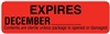 United Ad Label ULCS012 December Sterility Expiration Labels, 3" x 7/8"
