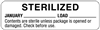United Ad Label ULCS021 January Sterility Date Labels, 3" x 7/8"