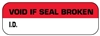 United Ad Label ULQA630 White Tamper-Evident Void if Seal Broken Label, 1-1/2" x 1/2"