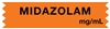 United Ad Label ULTA015 Anesthesia Tape, Midazolam mg/mL, 1" x 1/2"