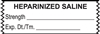 United Ad Label ULTA041 Anesthesia Tape, Heparanized Saline, 1-1/2" x 1/2"