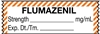 United Ad Label ULTJ00318 Anesthesia Tape, Flumazenil mg/mL, Date Time Initial, 1-1/2" x 1/2"