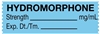 United Ad Label ULTJ004 Anesthesia Tape, Hydromorphone mg/mL, 1-1/2" x 1/2"