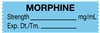 United Ad Label ULTJ066 Anesthesia Tape, Morphine mg/mL, 1-1/2" x 1/2"