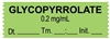 United Ad Label ULTJ0782-D Anesthesia Tape, Glycopyrrlate 0.2 mg/mL, Date Time Initial, 1-1/2" x 1/2"