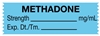 United Ad Label ULTJ1538 Anesthesia Tape, Methadone mg/mL , 1-1/2" x 1/2"