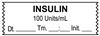 United Ad Label ULTJ310-D Anesthesia Tape, Insulin 100 Units/mL, Date Time Initial, 1-1/2" x 1/2"