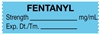 United Ad Label ULTJ7611 Anesthesia Tape, Fentanyl mg/mL, 1-1/2" x 1/2"