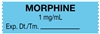 United Ad Label ULTJ7621 Anesthesia Tape, Morphine 1 mg/mL, 1-1/2" x 1/2"