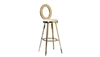 Gold O-Back Bar Stool