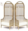 24K Luxe Gold Cage Chairs