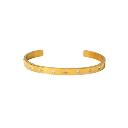 Gold Cubic Zirconia Bangle