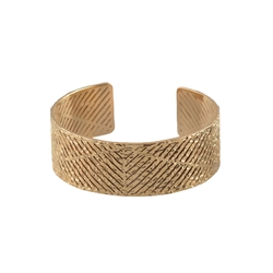 Textured Cuff in 14kt Gold Plate