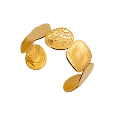 Hammered Disc Cuff