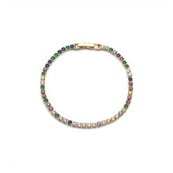 Multi Colour Cubic Zirconia Bracelet