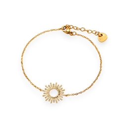 Bubble Sun Charm Bracelet in 18kt Gold Plate