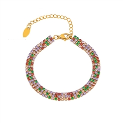 Triple Row Crystal Bracelet