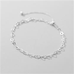 Tiny Linked Hearts Bracelet