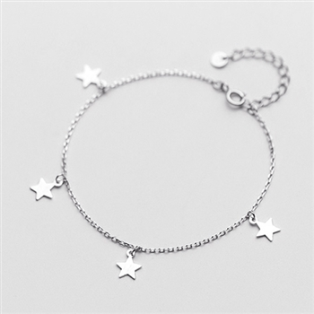 Silver Four Star Bracelet