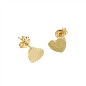 Gold Small Heart Earrings