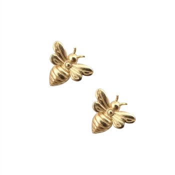 Gold Little Bee Earrings