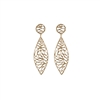 Gold Filigree Oval Earrings