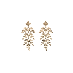 Gold Textured Branches Earrings