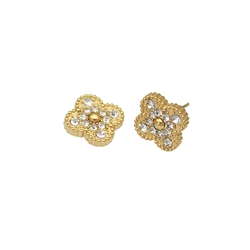 CZ Clover Earrings