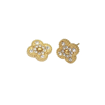 CZ Clover Earrings