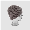 Ribbed Cashmere Blend Beanie Hat in Dark Grey - HTN02D