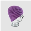 Ribbed Cashmere Blend Beanie Hat in Purple - HTN02P