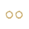 Gold Textured Hoop Earring