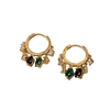 Multi Gem Hoop Earrings