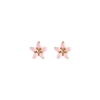 Pink Little Flower Earrings in 18K Gold Plate