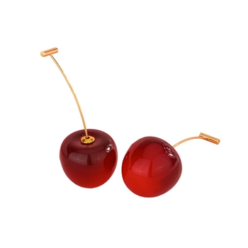 Cherry Thread Through Earrings