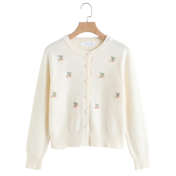 Cherry Applique Cardigan